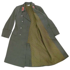 Austrian Army Gray Wool Great Coat with Insignia, 1980s (M/L)